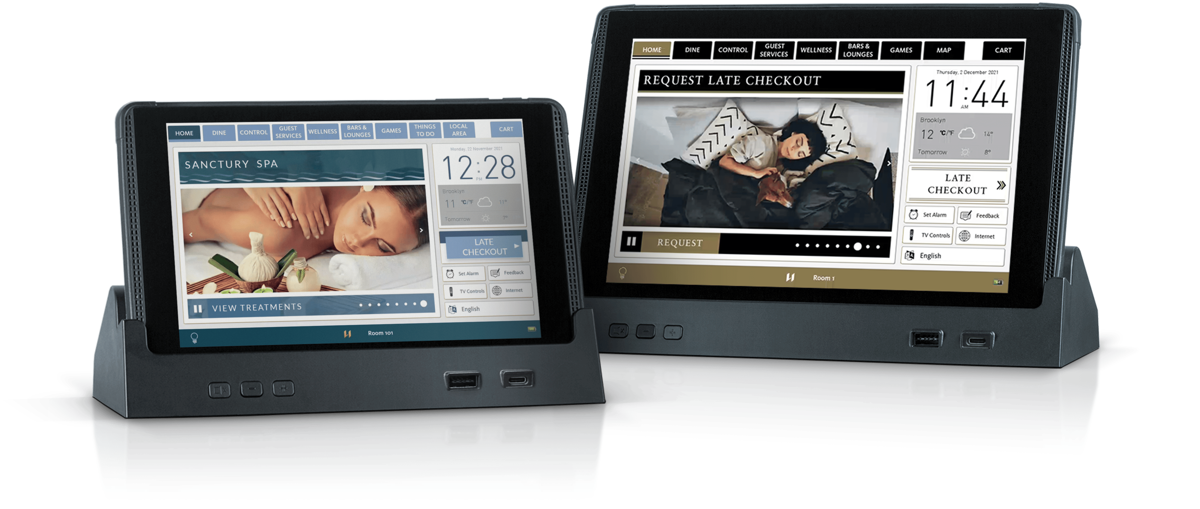 In-room tablet messaging