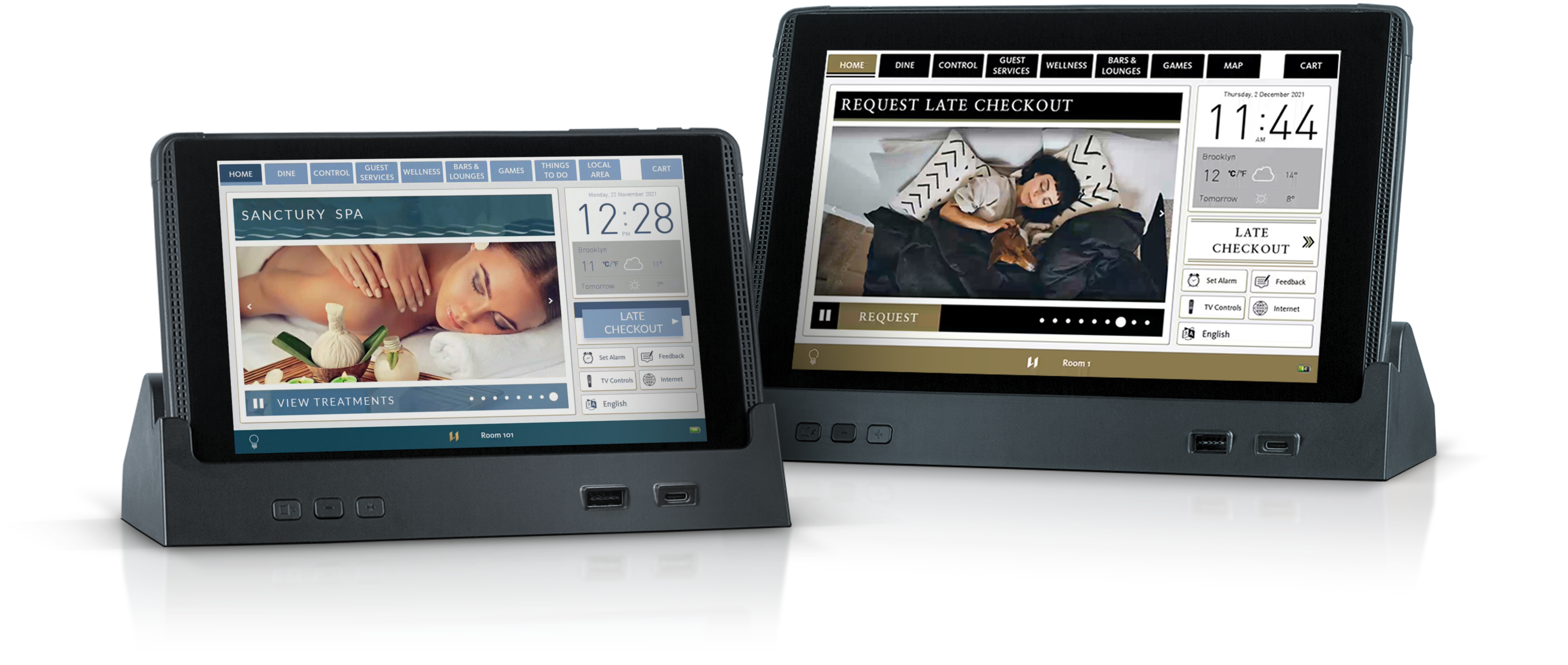 In-room tablet messaging