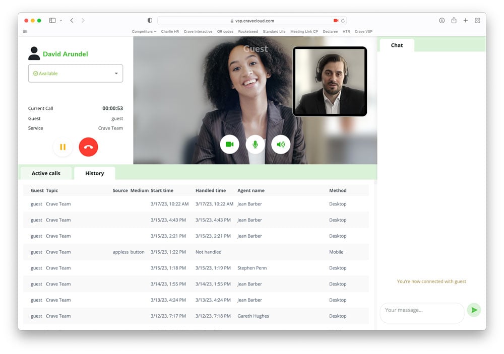 VSP-agent-user-interface-white